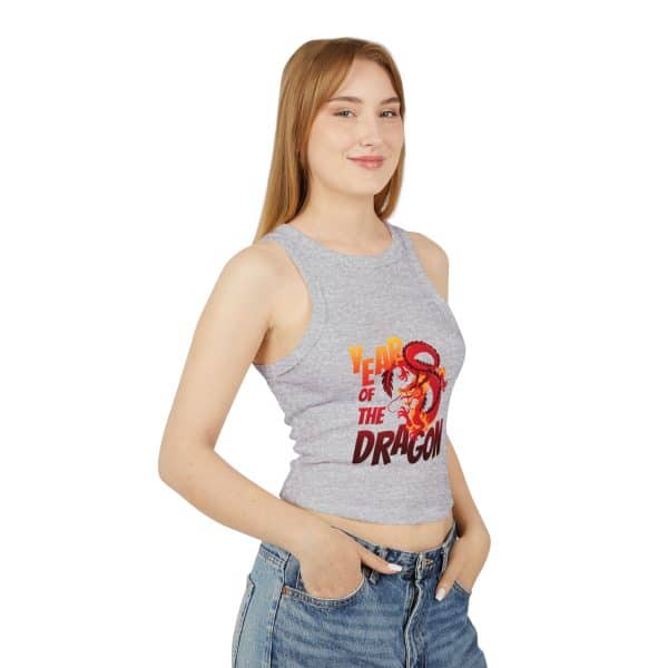 Year of the Dragon Women's Micro Rib Racer Tank Top - Image 13