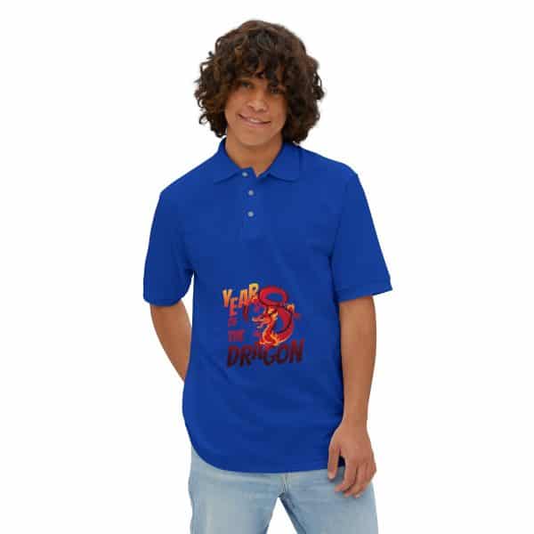 Year of the Dragon Men's Piqué Polo - Image 23