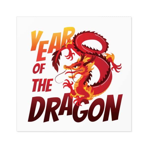 Year of the Dragon Laminate Stickers, Square - Image 75