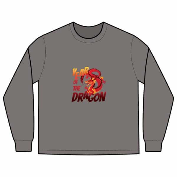 Year of the Dragon Men's Heavy Faded Long Sleeve Tee - Image 5