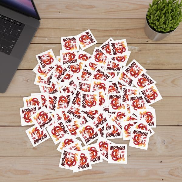 Year of the Dragon Laminate Stickers, Square - Image 17