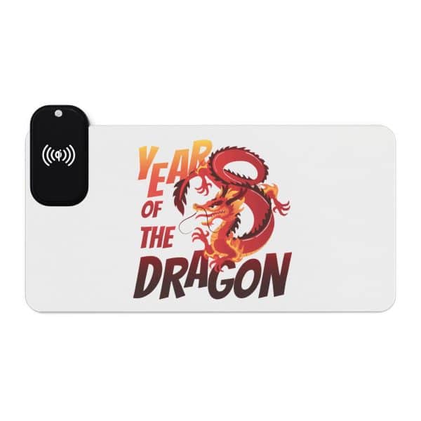 Year of the Dragon LED Gaming Mouse Pad, Wireless Charging
