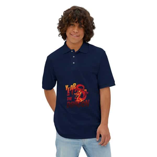 Year of the Dragon Men's Piqué Polo - Image 13