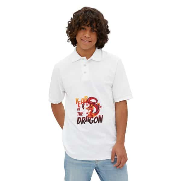 Year of the Dragon Men's Piqué Polo - Image 3
