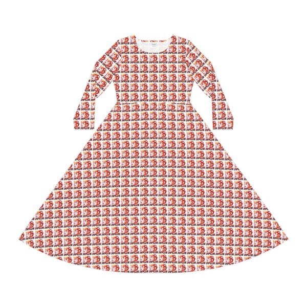 Year of the Dragon Women's Long Sleeve Dance Dress (AOP)