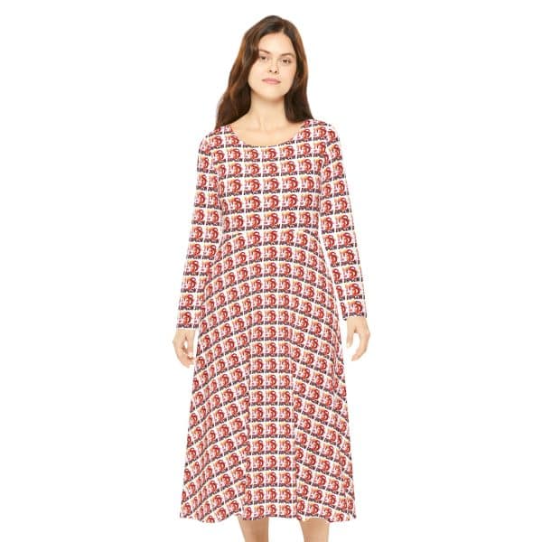 Year of the Dragon Women's Long Sleeve Dance Dress (AOP) - Image 3