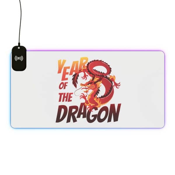 Year of the Dragon LED Gaming Mouse Pad, Wireless Charging - Image 48