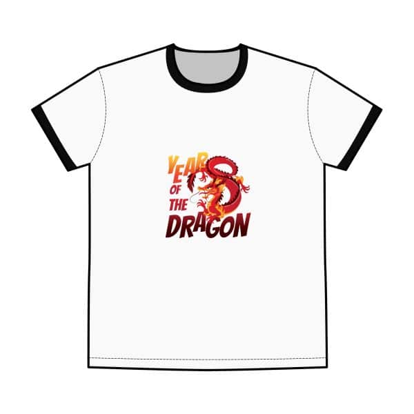 Year of the Dragon Men's Staple Ringer Tee - Image 4