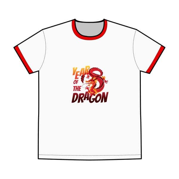 Year of the Dragon Men's Staple Ringer Tee - Image 2