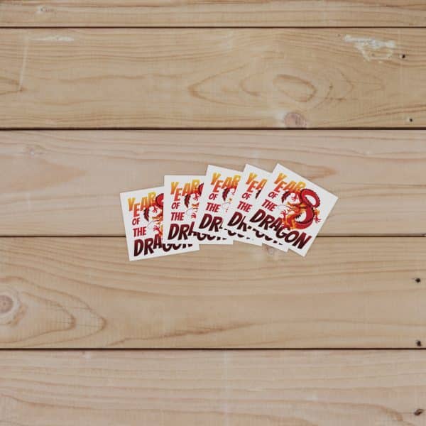 Year of the Dragon Laminate Stickers, Square - Image 98