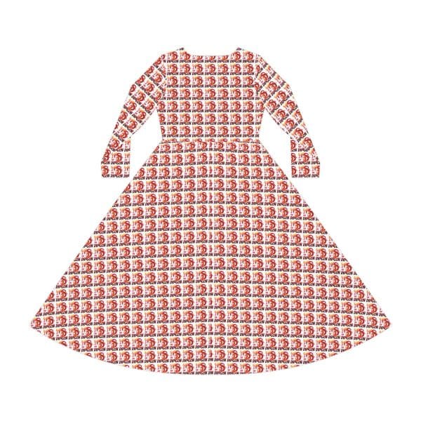 Year of the Dragon Women's Long Sleeve Dance Dress (AOP) - Image 2