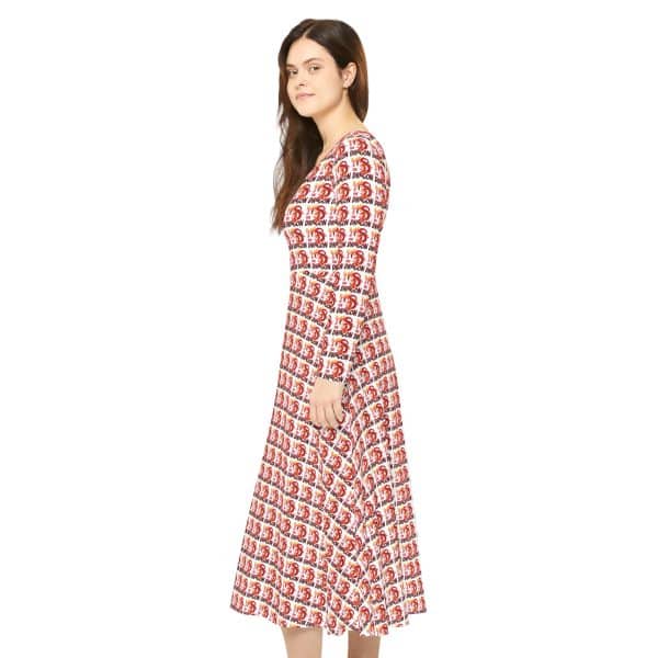 Year of the Dragon Women's Long Sleeve Dance Dress (AOP) - Image 5