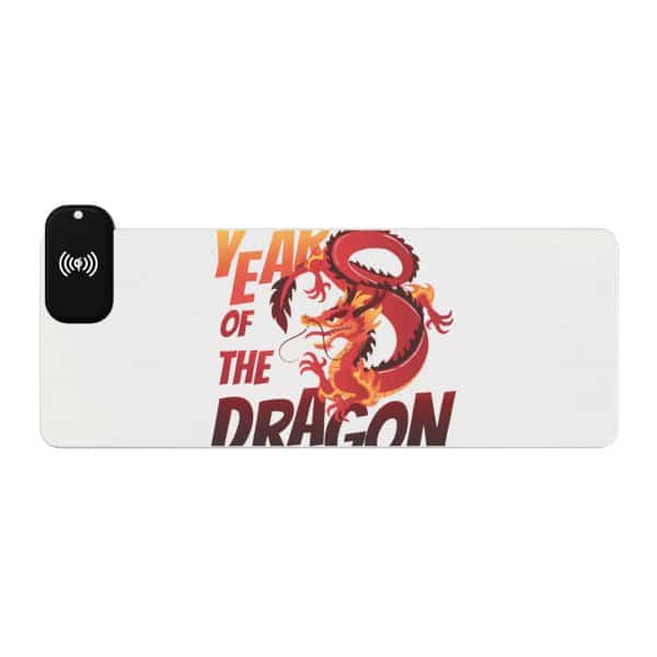 Year of the Dragon LED Gaming Mouse Pad, Wireless Charging - Image 9