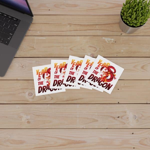 Year of the Dragon Laminate Stickers, Square - Image 110