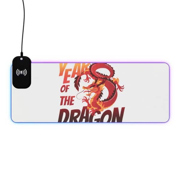 Year of the Dragon LED Gaming Mouse Pad, Wireless Charging - Image 16