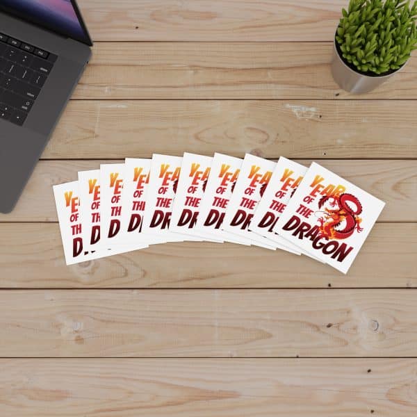 Year of the Dragon Laminate Stickers, Square - Image 57