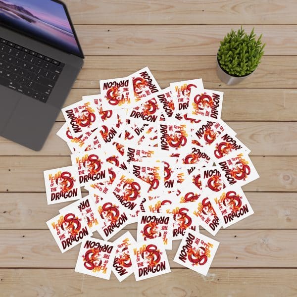 Year of the Dragon Laminate Stickers, Square - Image 40