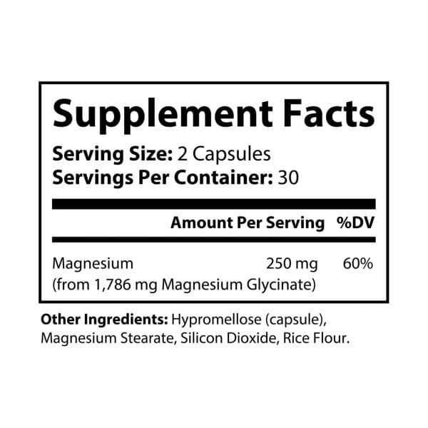 Year of the Dragon Magnesium Glycinate Supplement (60 Capsules) - Image 7