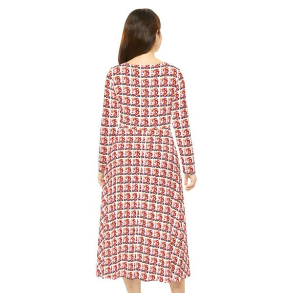 Year of the Dragon Women's Long Sleeve Dance Dress (AOP) - Image 4