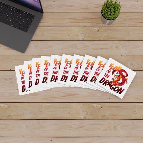 Year of the Dragon Laminate Stickers, Square - Image 80