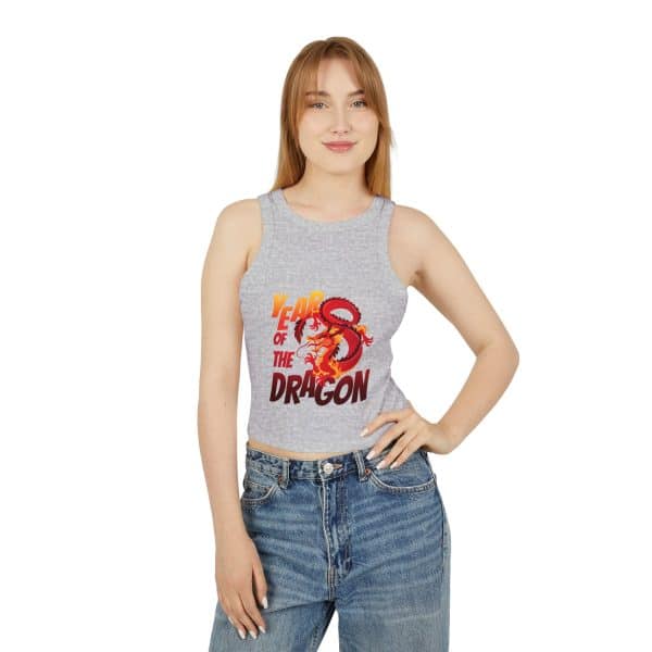 Year of the Dragon Women's Micro Rib Racer Tank Top - Image 14
