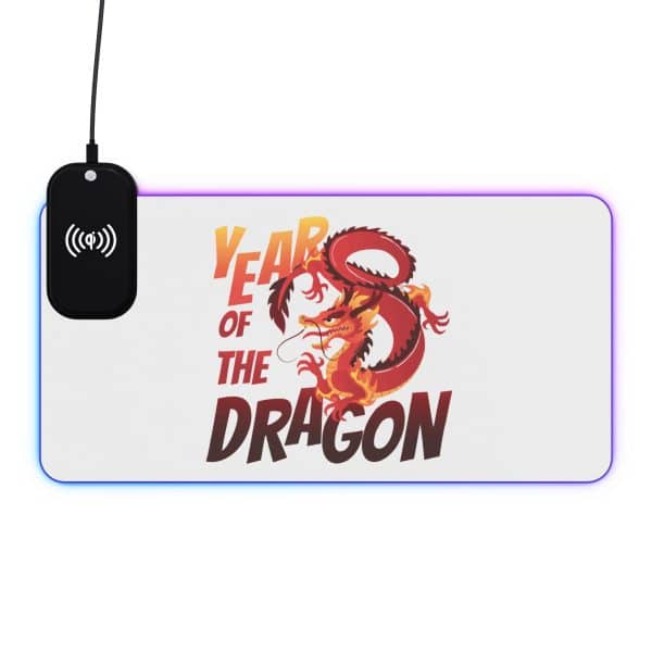 Year of the Dragon LED Gaming Mouse Pad, Wireless Charging - Image 8