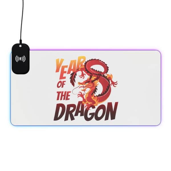 Year of the Dragon LED Gaming Mouse Pad, Wireless Charging - Image 32
