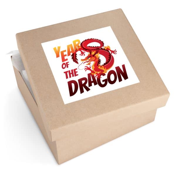 Year of the Dragon Laminate Stickers, Square - Image 77