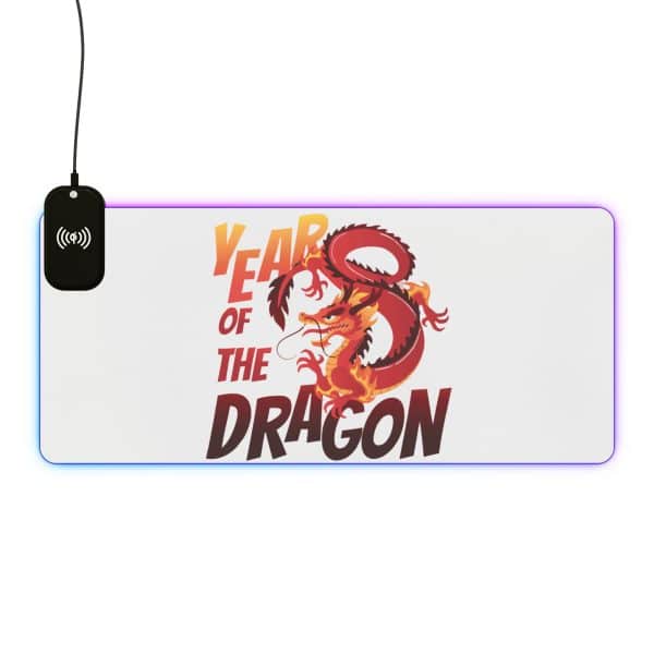 Year of the Dragon LED Gaming Mouse Pad, Wireless Charging - Image 40
