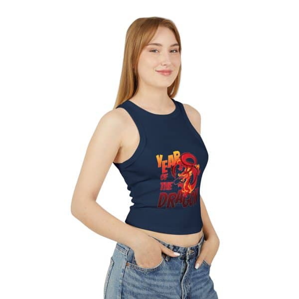Year of the Dragon Women's Micro Rib Racer Tank Top - Image 18