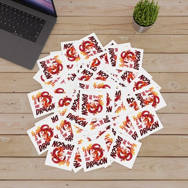 Year of the Dragon Laminate Stickers, Square - Image 63