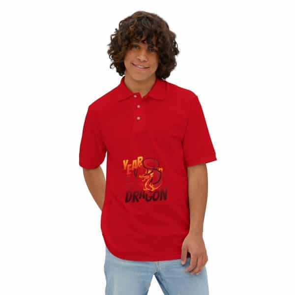 Year of the Dragon Men's Piqué Polo - Image 28